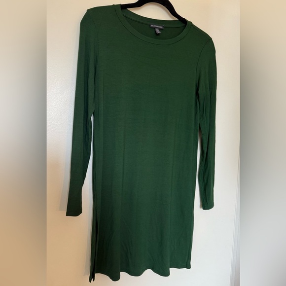 Eileen Fisher Deep Green Hemlock Roundneck Tunic in Size XS - Picture 1 of 6